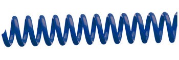 Blue PLASTIKOIL coil binding - 4:1 Pitch - 36" lengths