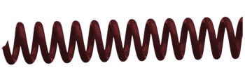 Burgundy PLASTIKOIL coil binding - 4:1 Pitch - 12"