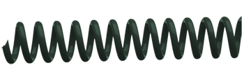 Dark Green PLASTIKOIL coil binding - 4:1 Pitch - 36" lengths