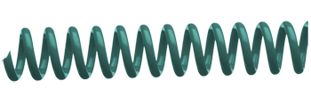 Green PLASTIKOIL coil binding - 4:1 Pitch - 36" lengths