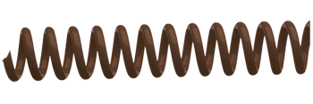 Medium Brown PLASTIKOIL coil binding - 4:1 Pitch - 12"