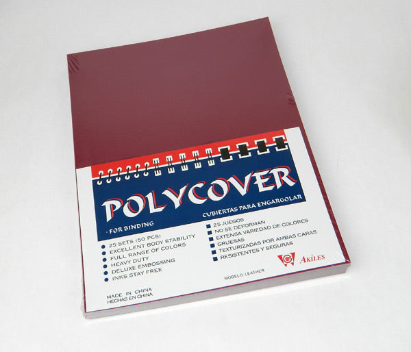 Report Covers - 50 Pack - Poly Covers - Leather Texture