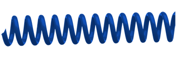 Reflex Blue PLASTIKOIL coil binding - 4:1 Pitch - 12"