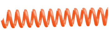 Tangerine PLASTIKOIL coil binding - 4:1 Pitch - 36" lengths