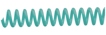 Turquoise PLASTIKOIL coil binding - 4:1 Pitch - 36" lengths