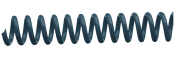 Wedgewood Blue PLASTIKOIL coil binding - 4:1 Pitch - 12"