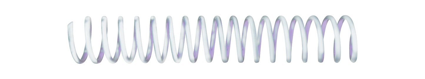 White PLASTIKOIL coil binding - 4:1 pitch - 12"