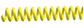 Yellow PLASTIKOIL coil binding - 4:1 Pitch - 12"